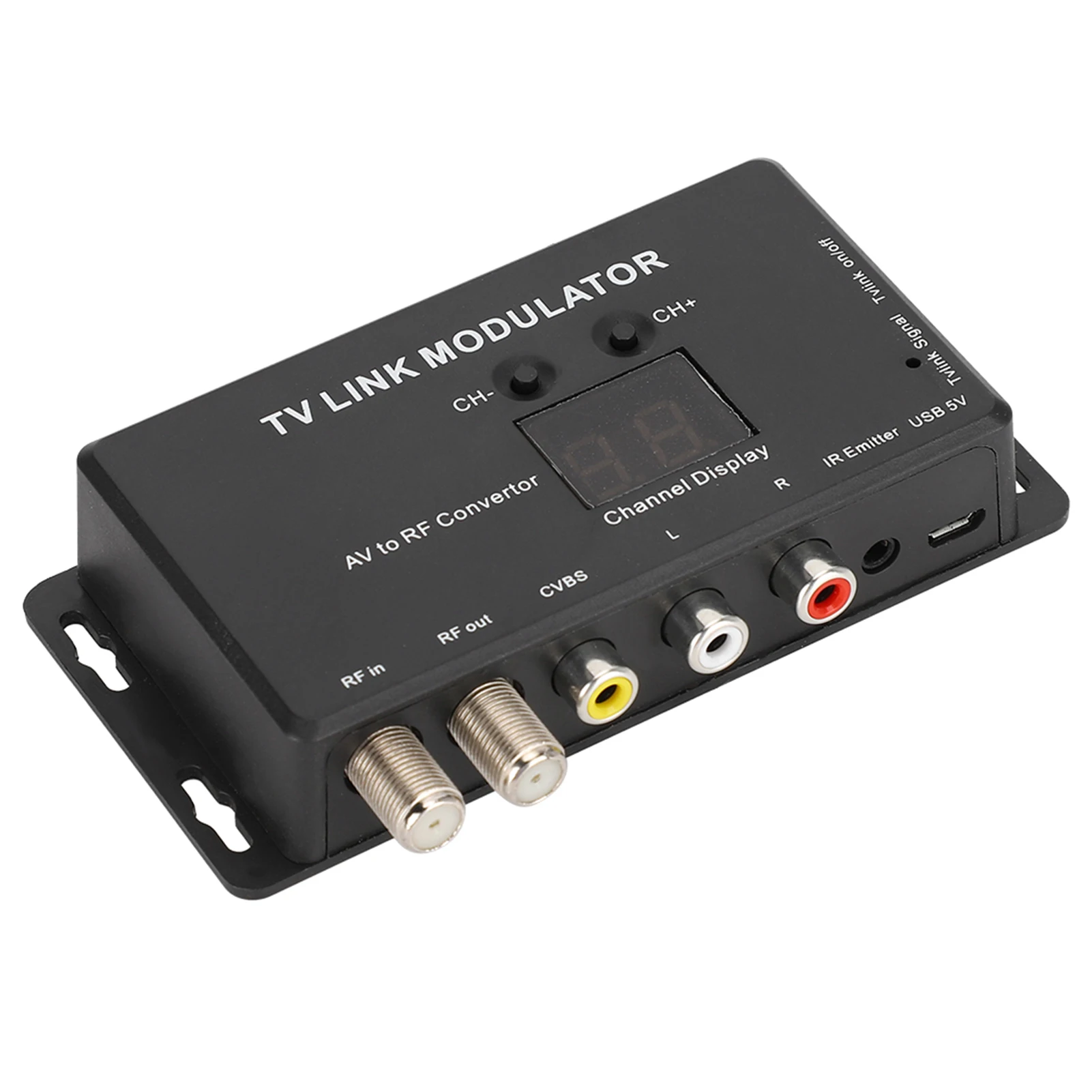 Uniwersalny modulator IR TM70 UHF TV LINK Konwerter AV na RF Adapter przedłużający IR z wyświetlaniem kanałów Stabilna transmisja sygnału