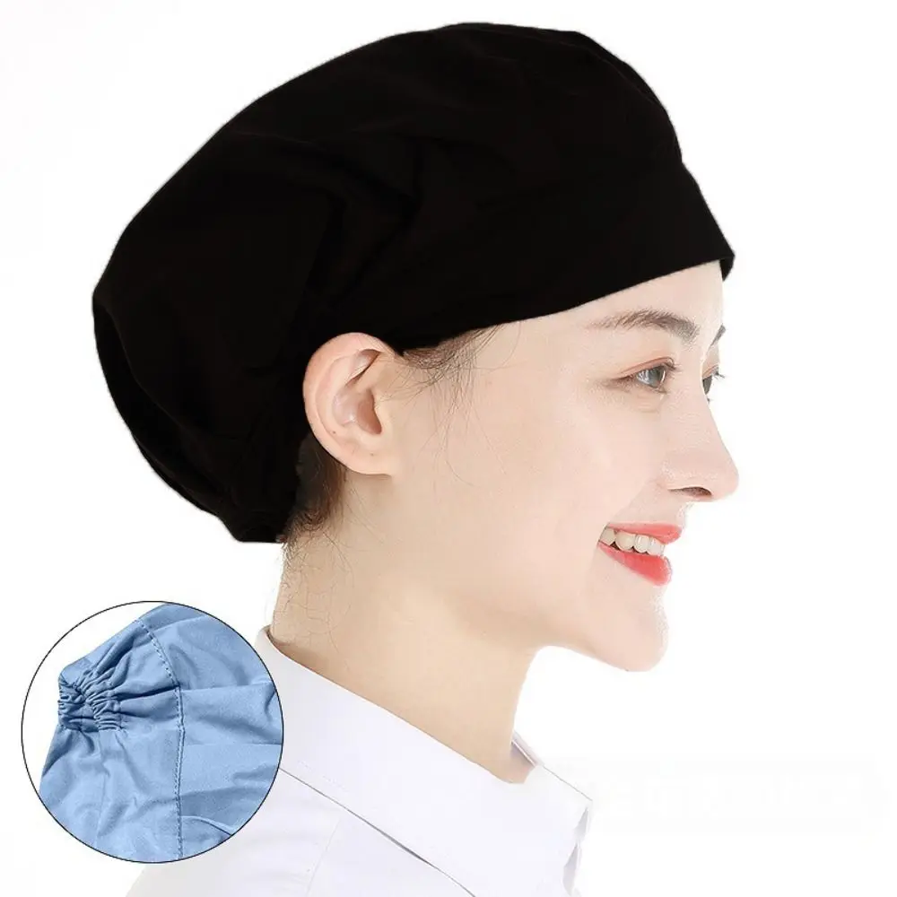 Women Man Cotton Dust proof Work Cap Food Service Work Headband Wrap Hair Hat Bundled Hair Cooking Hygienic Cap Canteen Catering