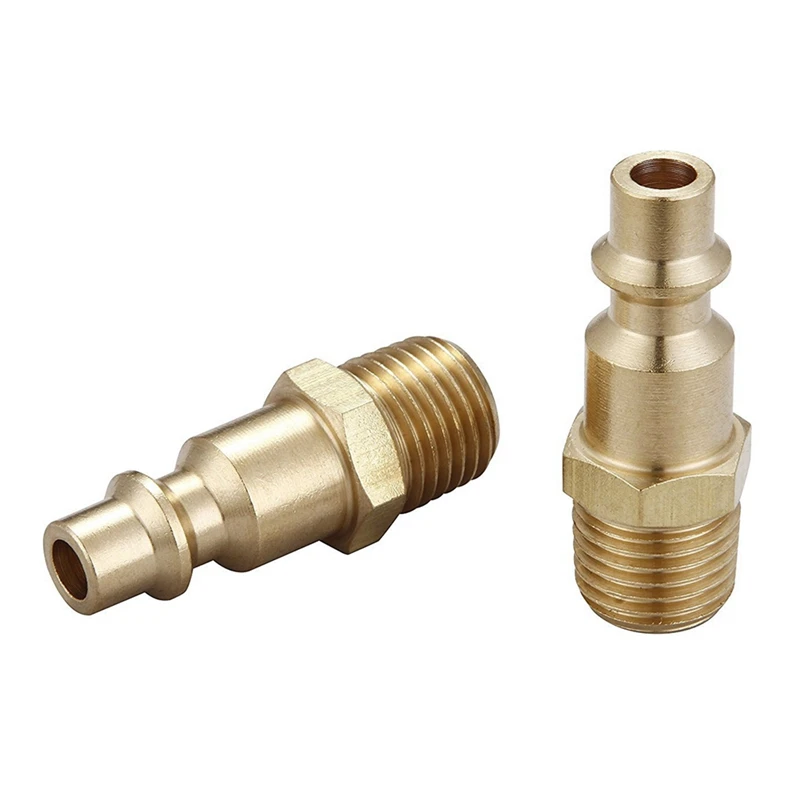 1/4NPT Pneumatic Fittings Five-Piece Set Quick Connector Solid Brass Quick Connect Air Fittings Kit