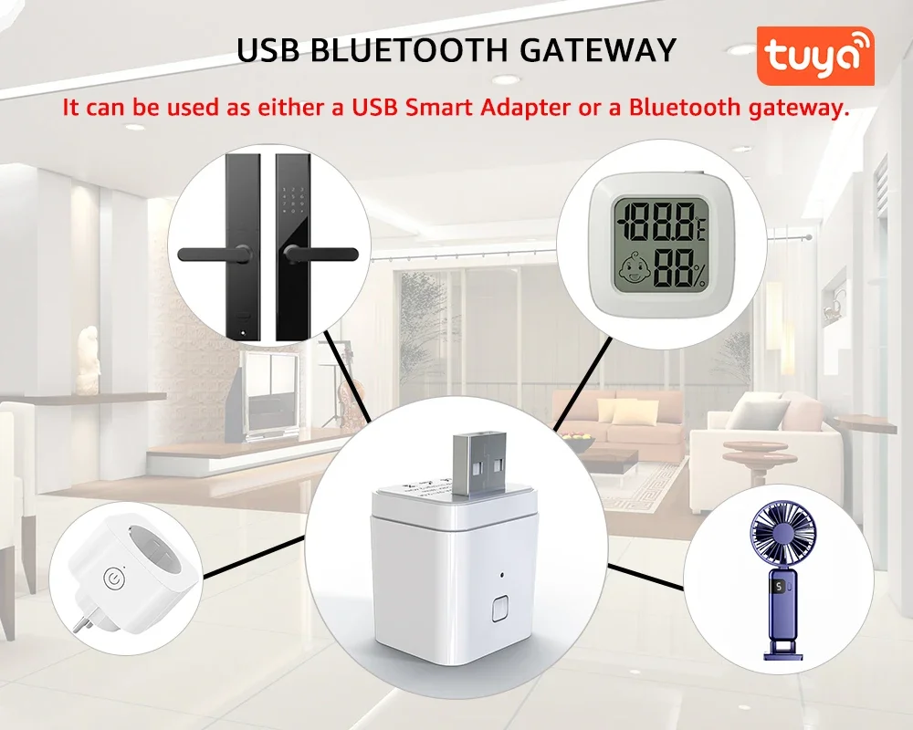 Tuya Smart USB Bluetooth Zigbee Multi Gateway Wireless Hub Bridge Smart Home Appliances Remote Control Support Alexa Google Home