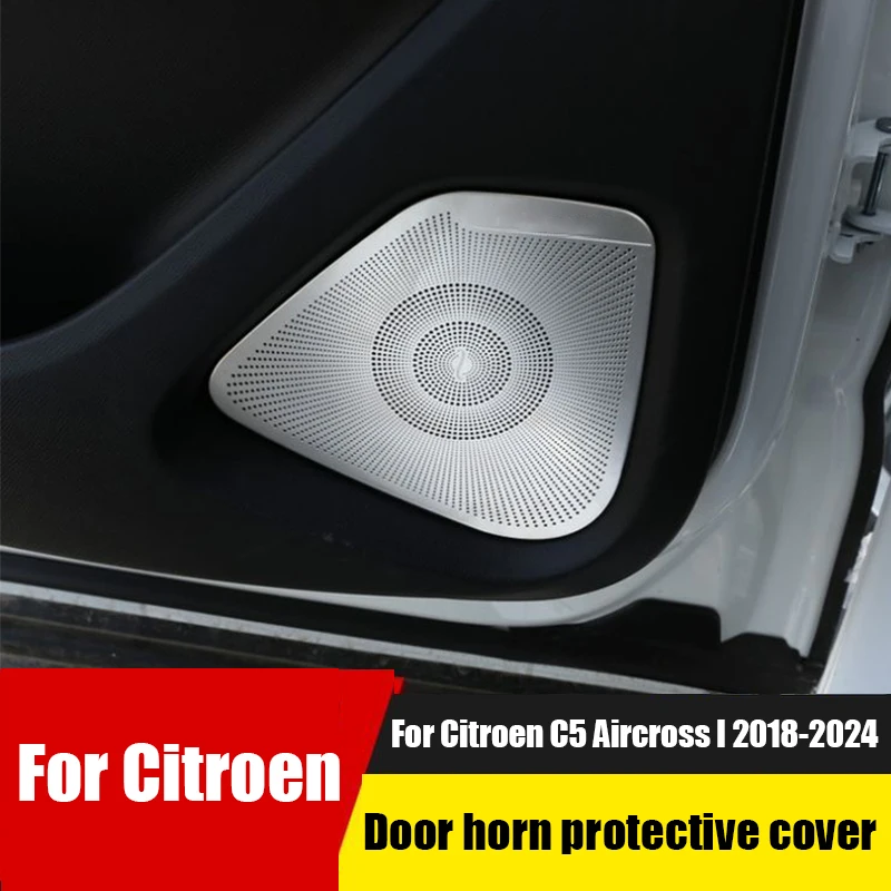 

Door horn protective cover made of stainless steel material For Citroen C5 Aircross I 2018 2019 2020 2021 2022 2023 2024