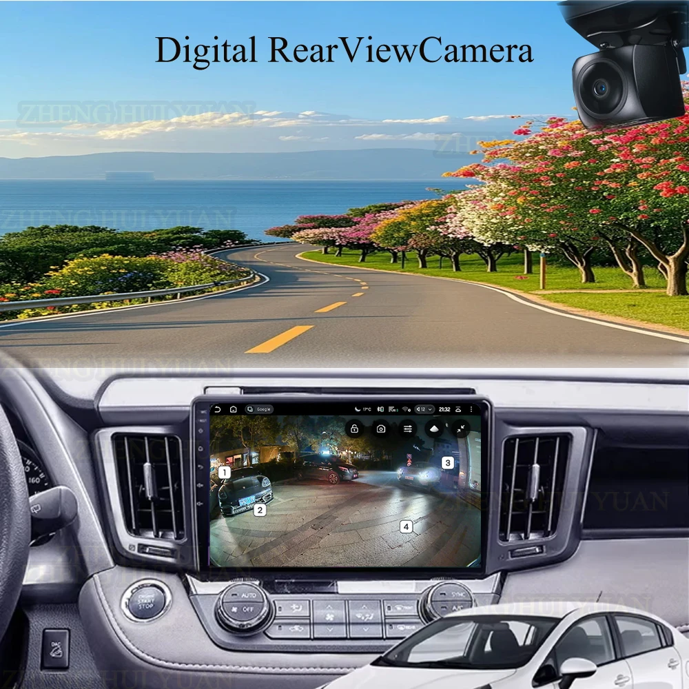 Android 15 Carplay Car Radio For Toyota RAV4 RAV 4 XA40 2012-2019 Navigation GPS Multimedia Player WiFi+4G stereo BT 360 Camera