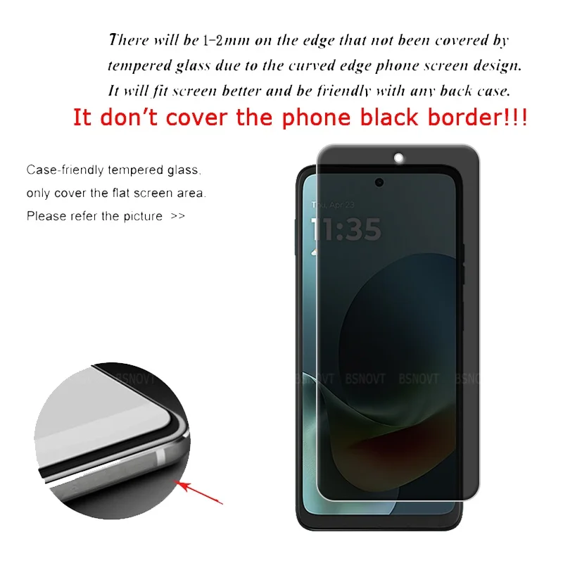 6 في 1 لهاتف موتورولا موتو جي بلاي 2026 زجاج موتو جي بلاي 2026 زجاج مقسى 9H واقي شاشة للخصوصية مضاد للتجسس موتو جي بلاي 2026 #2