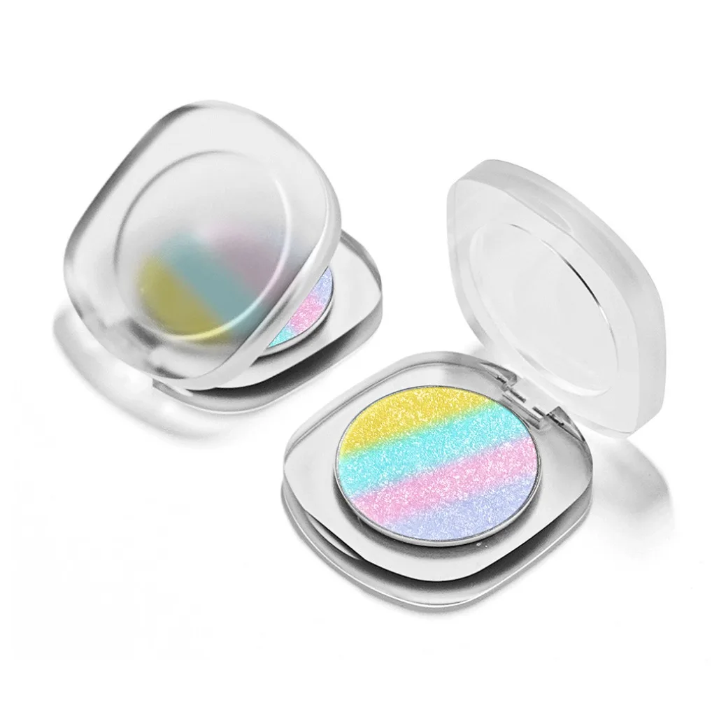 Private Label Chameleon Highlighter Rainbow Multicolor Diamond Eyeshadow Cream Multi-Use Lipgloss Blush Wholesale Makeup Blusher