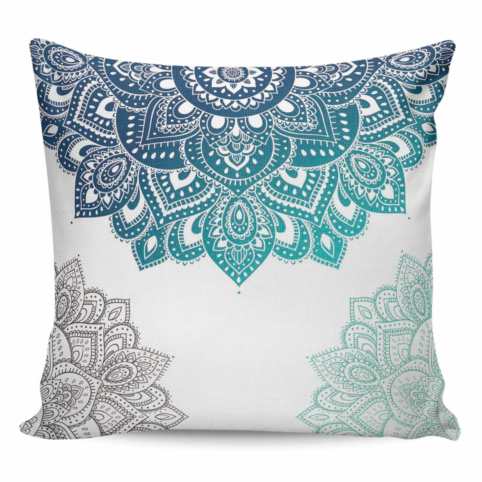 

2/4PCS Waterproof Pillow Cover Mandala Gradient Bohemian Flower Square Throw Pillowcase Home Decoration Sofa Cushion Cover