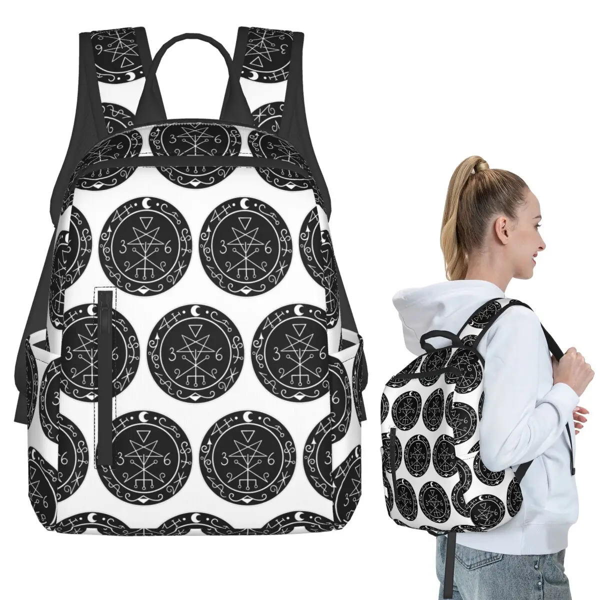 

Lilith Sigil Backpack Student BookBag Kids School Bag Laptop Shoulder Bags Men Women