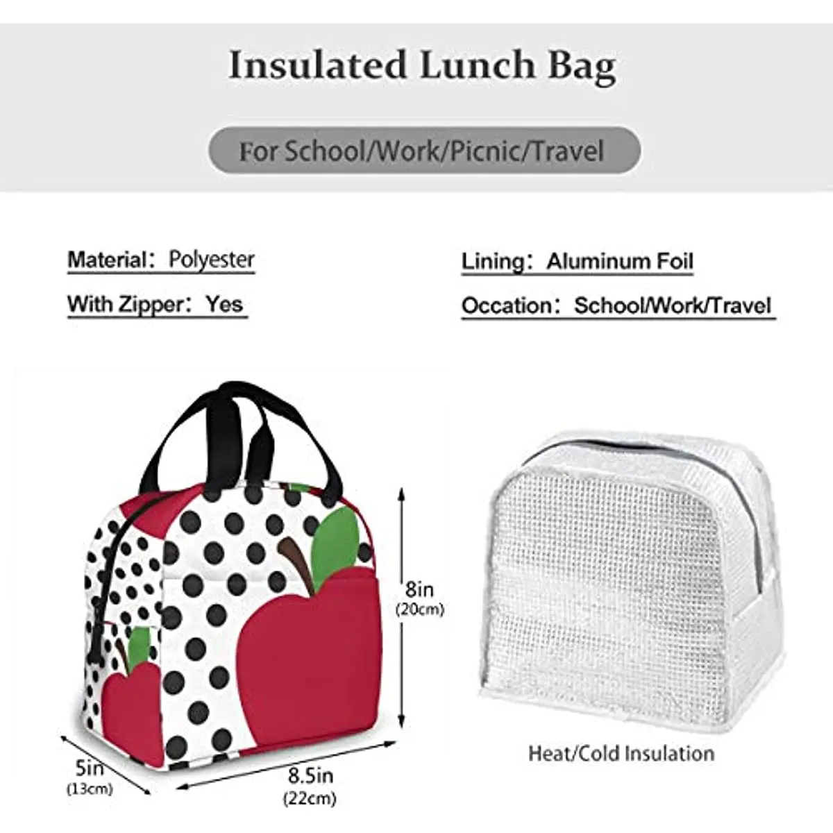 Sea Turtle Portable Tote Lunch Bags isolato Lunch Box Cooler Lunch Bag per Picnic canottaggio Beach Fishing Work for Women Men