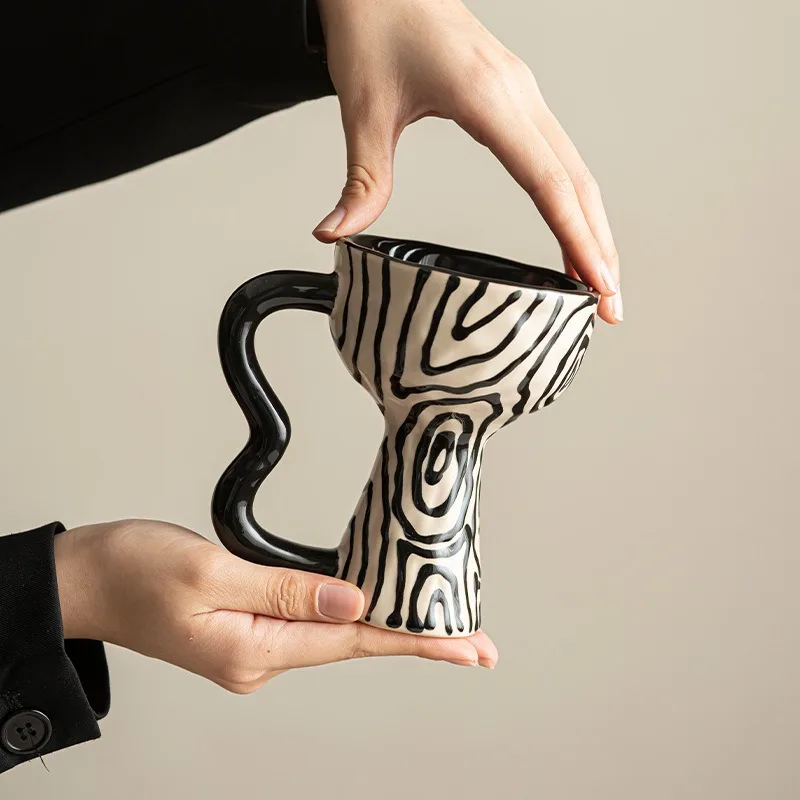 

DSA exquisite medieval ceramic goblet high-end coffee cup high-end niche light luxury women