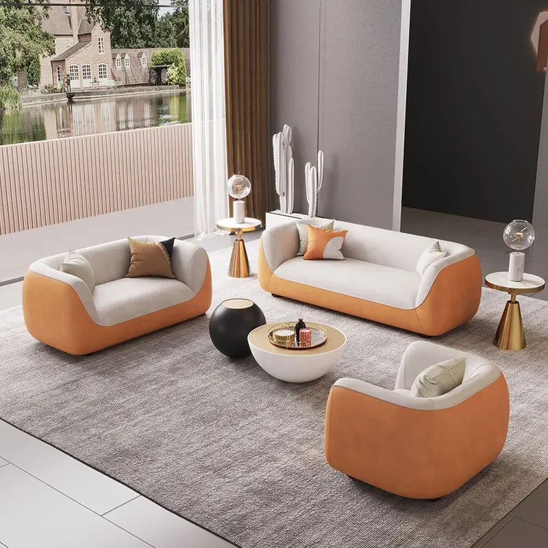 

Leave-in Technology Cloth Sofa Modern Simple Living Room Combination Fashion Personality Creative Leisure Area Office