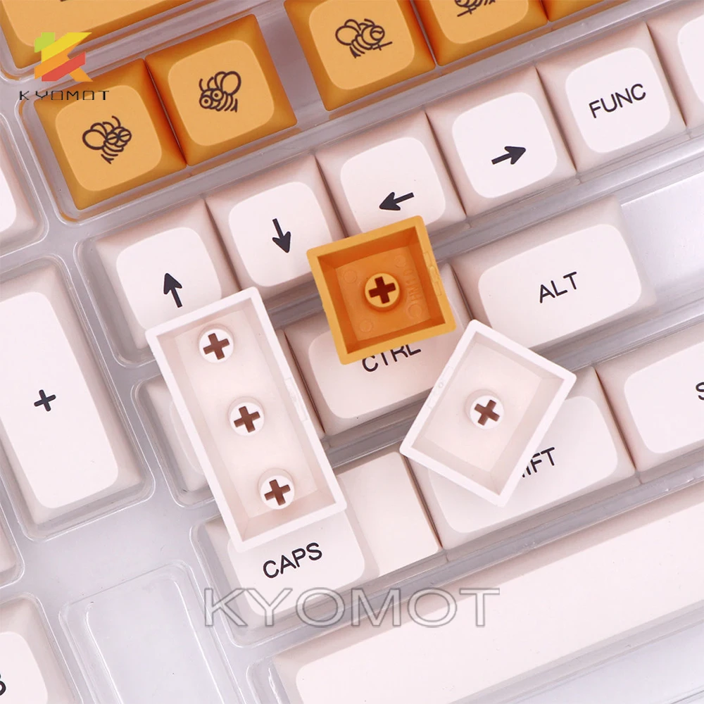140 Keys Honey Milk Korean Keycaps PBT Dye Sublimation XDA Profile Keycaps for Cherry MX Switch DIY Layout Mechanical Keyboard