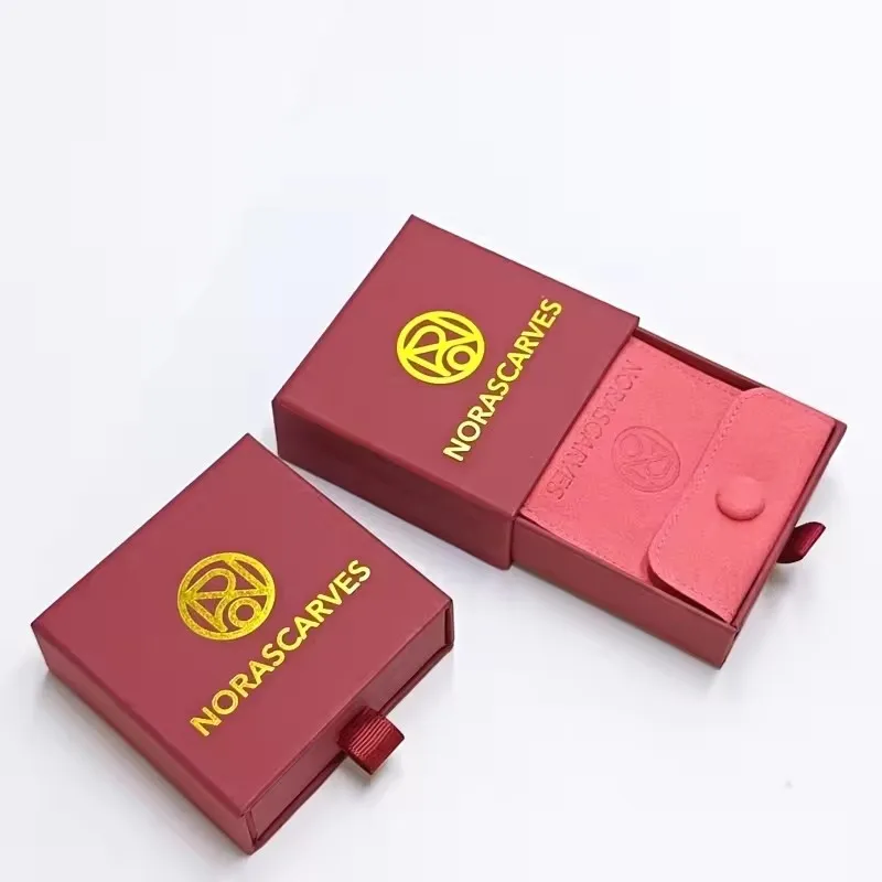

50pcs Wholesale Paper Gift Packaging Boxes Jewellery Drawer Jewelry Box with Bag for Necklace