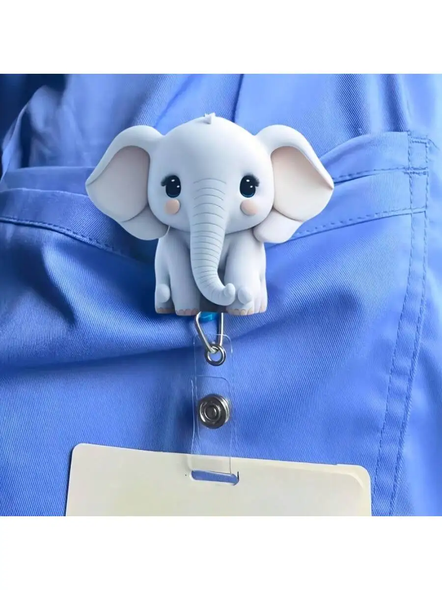 قطعة واحدة من بكرة شارة القط اللطيفة القابلة للسحب للممرضات - حامل معرف أكريليك متين، اللوازم المدرسية الاختيارية للممرضات/الطلاب #5