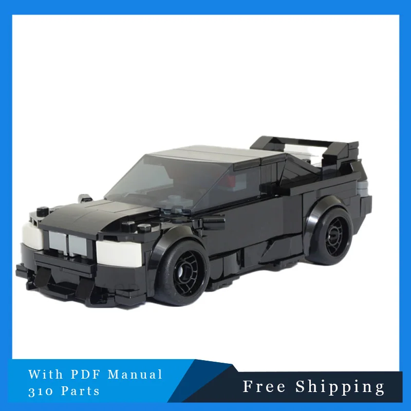 

310 Parts Black Speed Super Car Modular MOC Building Blocks Puzzle Children DIY Assembly Building Blocks Christmas Birthday Gift