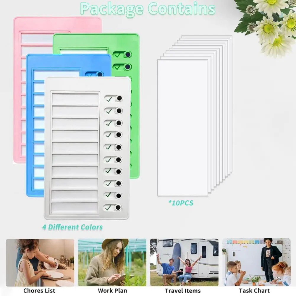 Tugas Organizer daftar Chore anak efisien Chore Chart perencanaan rutin Board dengan Cardstock yang dapat dilepas mengatur tugas rumah