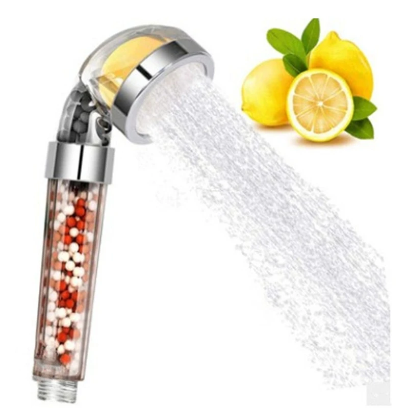 Bathroom Pressurized Anion Mineral Balls 3 Modes Adjustable High Pressure Hand Filter Spa Shower Head Set with Hose Bracket