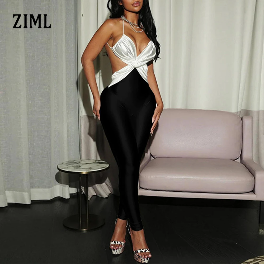 

VGH темперамент хит цвета утягивающие комбинезоны для женщин квадратный воротник без рукавов с высокой талией сексуальный ажурный комбинезон женский новый