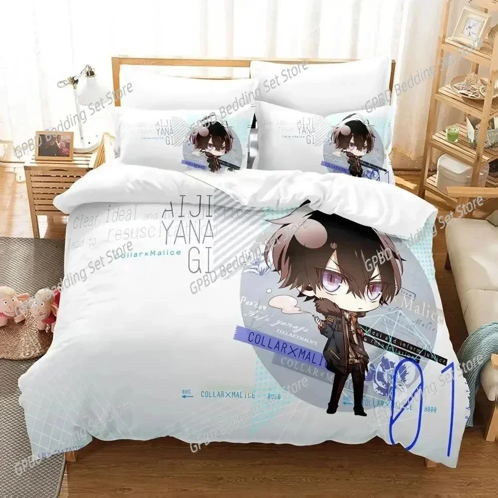 3D Print Anime Game Collar X Malice Bedding Set Single Twin Double Queen King Cal King Size Bed Linen Set