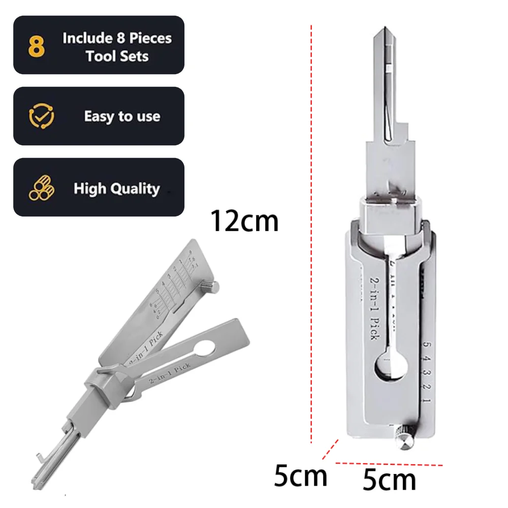 SS001 Key Decoder Hook Tool Pickup Hand Tool Stainless Steel Precision Tool O-ring Pickup Kit Maintenance Repair Kit ﻿