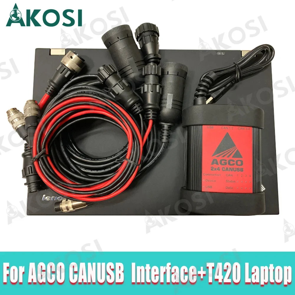 

for AGCO CANUSB EDT Heavy Duty Agricultural Diagnosis Scanner Interface Electronic Diagnostic Tool use +T420 Laptop