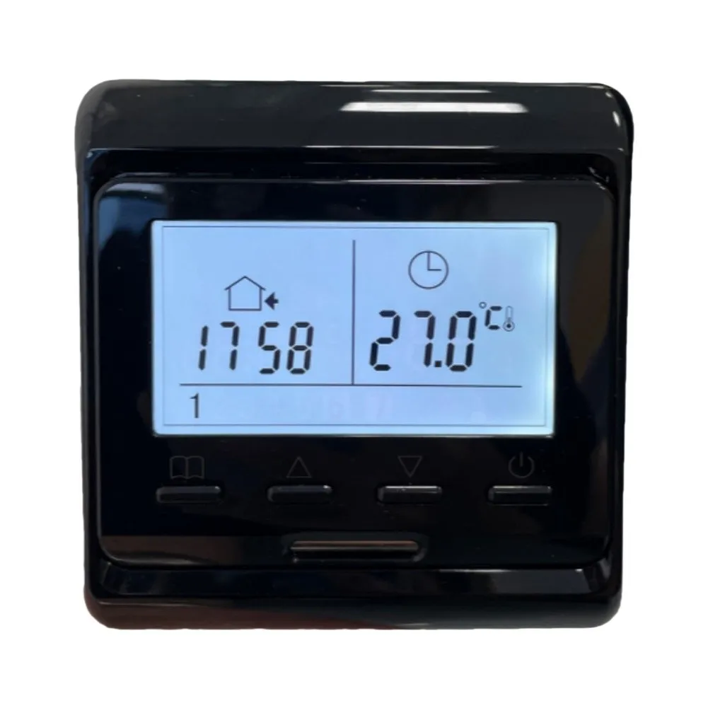 Weekly Programmable Thermostat 16A For Electric Floor Heating, Digital Temperature Controller With Overheat Alarm & Energy Savin