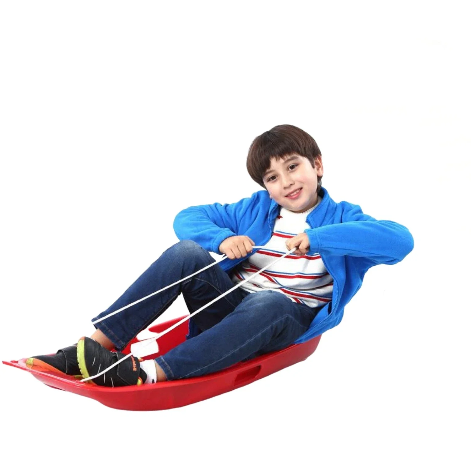 Kids Adults Toboggan Sled Plastic Snow Sledge Grass Board Winter Christmas Sleds