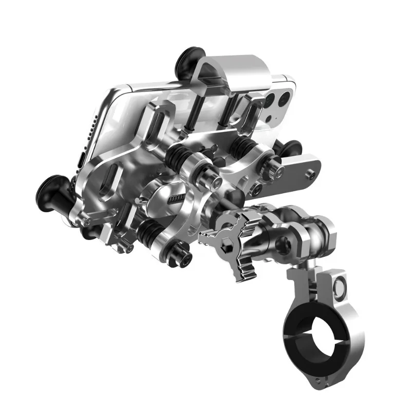 Universal Motorcycle Phone Holder Multiple installation methods Alloy Shock-Absorbing Phone Stand Adjustable Navigation Bracket