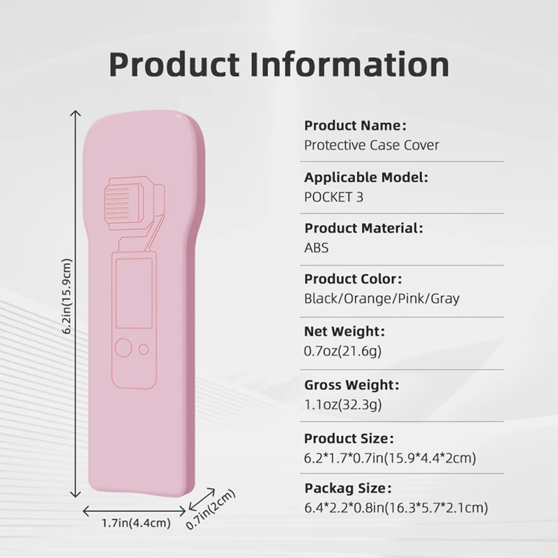 Capa protetora para DJI Osmo Pocket 3 Acessórios para câmera Capa protetora de tela