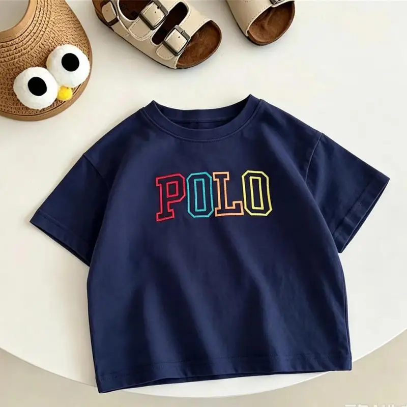 White Tees Loose Casual Clothes 2026 New Trendy Clothes Simple Versatile Base Shirt Toddler Lovely T-shirt Crewneck Pullovers
