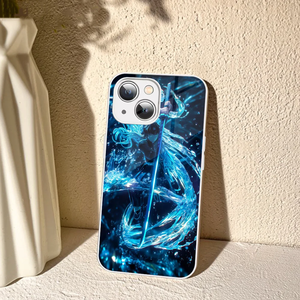 M-Muichiro Cartoon T-Tokito Phone Case Tempered Glass For Iphone 14 13 12 11 Pro Mini XS MAX 14Plus X XS XR Cover