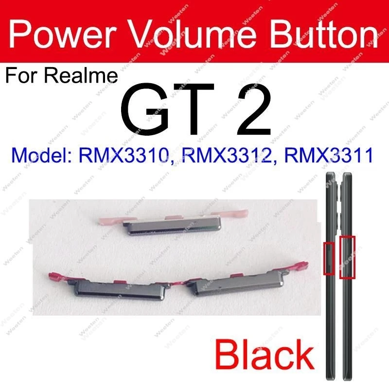 

Для Realme GT2 GT Neo 3 Neo 3T ON OFF Клавиши регулировки громкости питания Гибкий кабель Вверх вниз Маленькие кнопки регулировки громкости Гибкий кабель Запчасти для ремонта