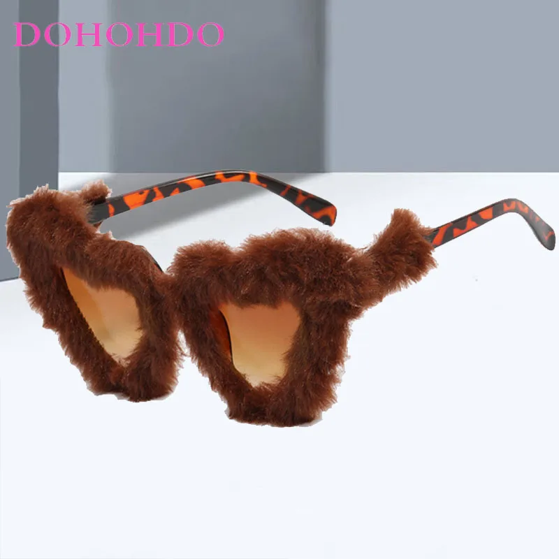 

Fashion Cute Lint Heart Decorate Cat Eye Women Sunglasses Brand Designer Men Sun Glasses Y2K Summer Party Travel Eyewear UV400