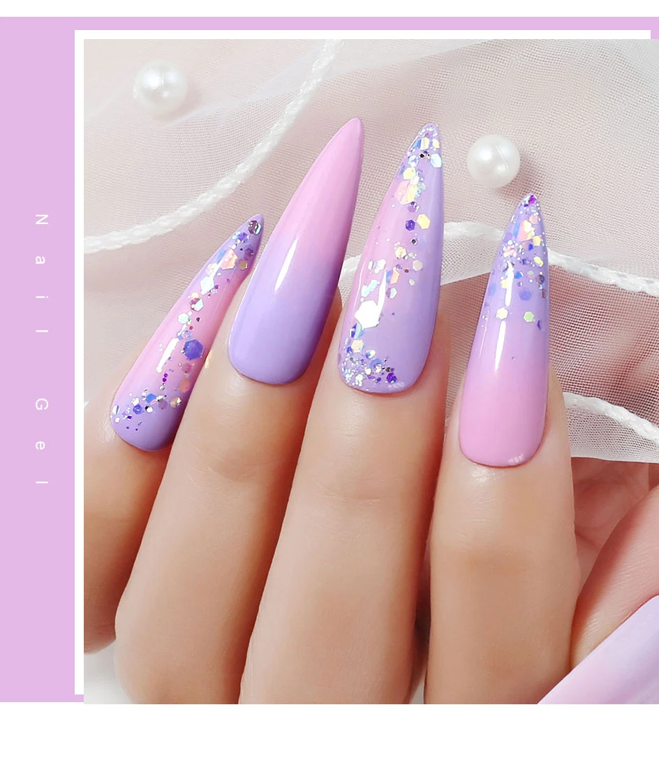 Clou Beaute 10/12/20/24-teiliges Gel-Nagellack-Set, 15ml Weißglasflasche, Nagelkunst-Kit, Semi-permanenter Gellack Nagellack – Detail 16