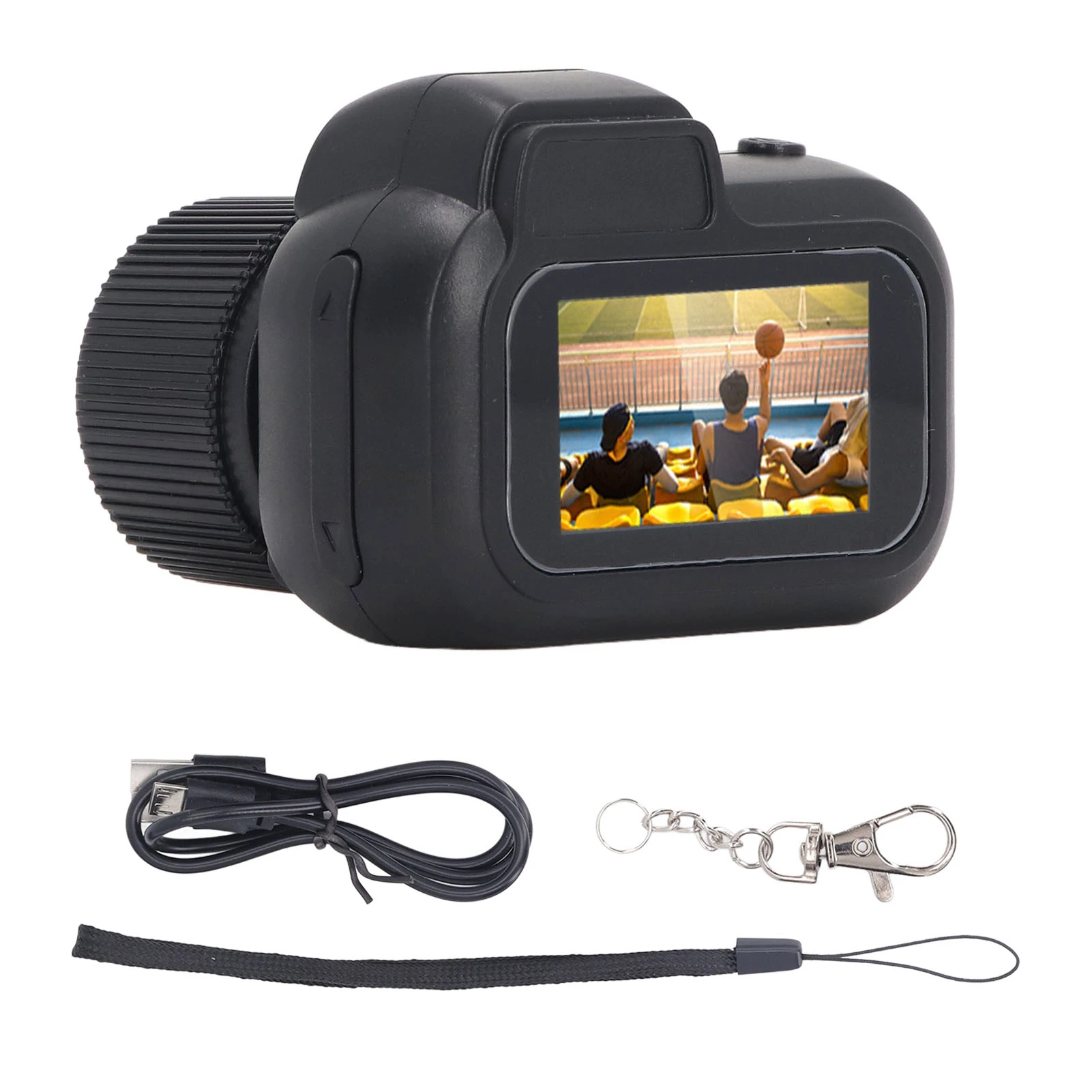 Mini-Digitalkamera, 1080P, 2 MP, 100 Minuten Akkulaufzeit, kleine Videokamera mit Farbbildschirm und Handschlaufe für Teenager, Studenten, Kinder