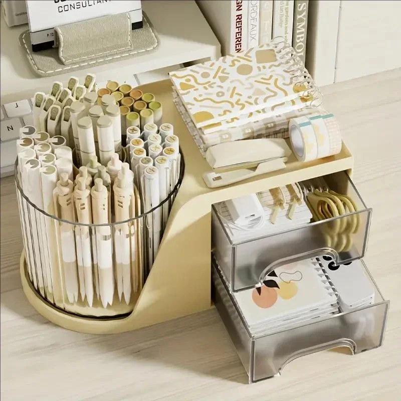 Imagem -02 - Rotativa Multi Function Pen Holder Organizador de Mesa Papelaria de Escritório Acessórios de Armazenamento Material Escolar 360 Graus