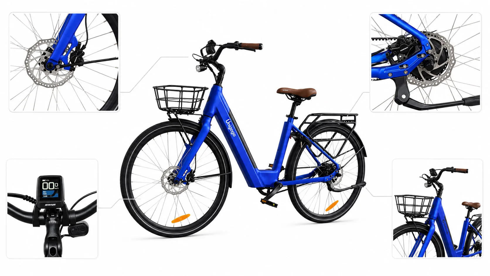 M4 500W Electric Commuter Bike With Global GPS Tracking APP and Hydraulic Disc Brake
