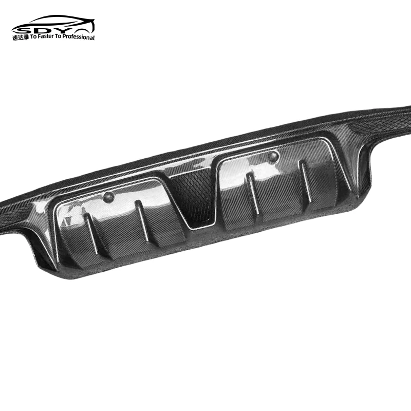 W205 C63 Carbon Fiber BB Style Rear Diffuser Lip Rear Bumper Lip for Mercedes Benz C63 4 Door 4