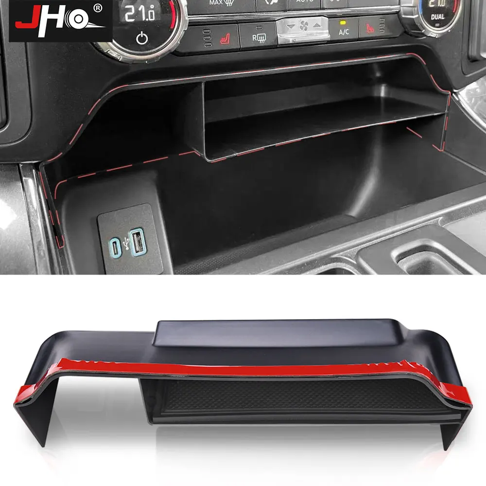 

JHO Central Control Storage Box Tray Tiered Lattice Hanging Holder for Ford F150 2021 2022 Car Interior Accessories Organizer