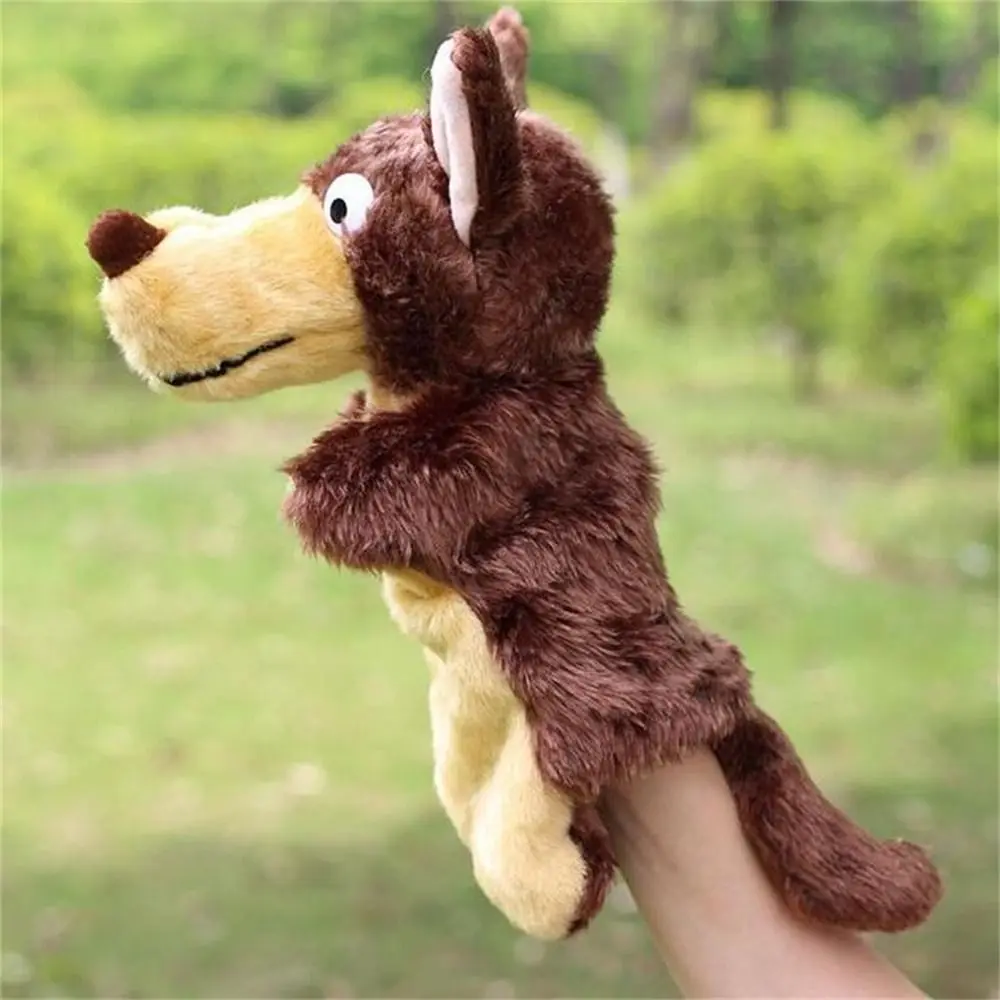 25cm Animal Hand Puppet Plush Toy Hand Doll Telling Story Dolls Toy Glove Puppets Early Learning Educational Toys Gifts for Kids