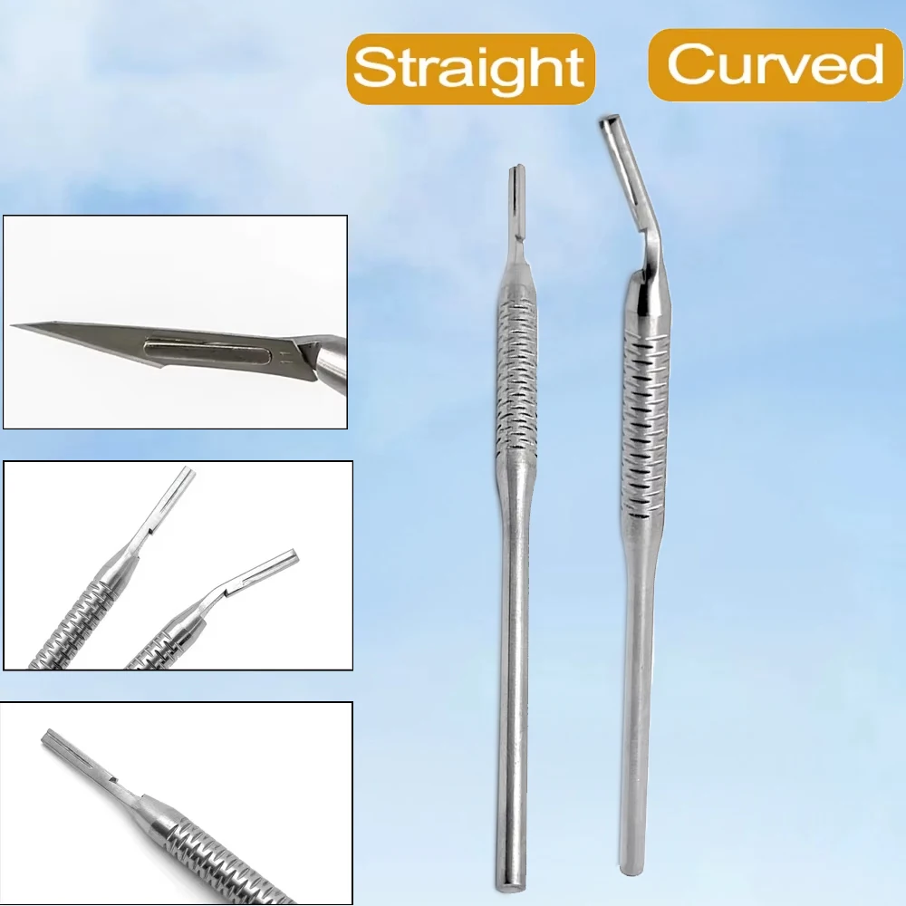 

Premium Stainless Steel Dental Scalpel Handle for No.3 Blade - Professional Oral Surgery Instrument, Surgical Tool for Dentists