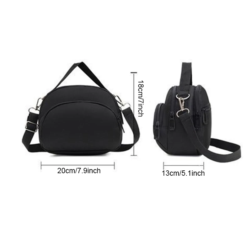 Female\'s Nylon Crossbody Bags Adjustable Shoulder Strap Hardware Zipper Head Female\'s Nylon Crossbody Bags Shoulder Bag Handbags