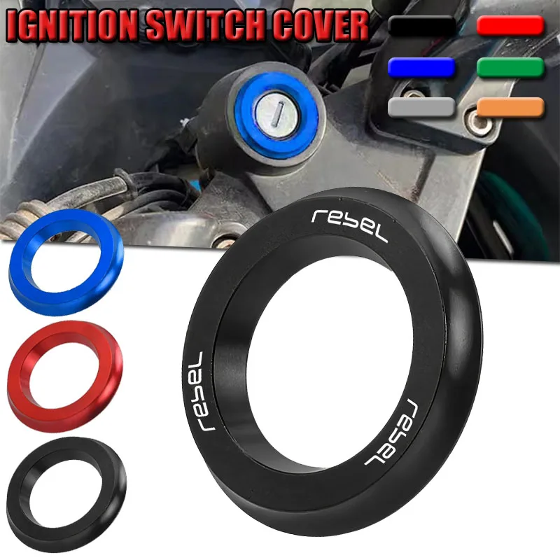 Fit For Honda REBEL 300 500 Rebel300 Rebel500 2017 2018 2019 2020 2021 rcycle Accessory Ignition Switch Cover Ring Key Aluminum