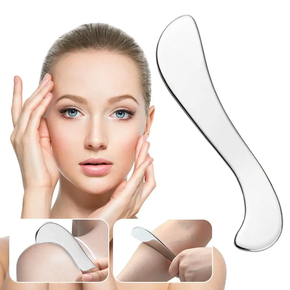 

Нержавеющая сталь Гуа Ша Скребок для мышечной фасции Инструмент для соскабливания кожи Массажный инструмент для тела, спины, рук, ног, массажа, ухода