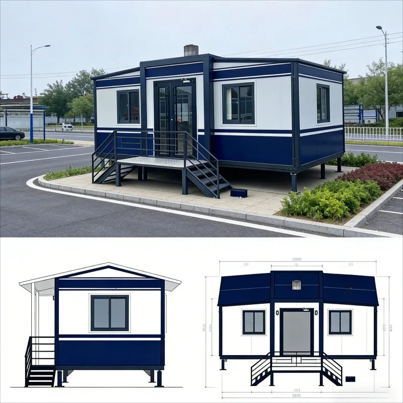 Customized Temporary Police Station Folding Container House Portable Prefab Security Booth for Public Safety