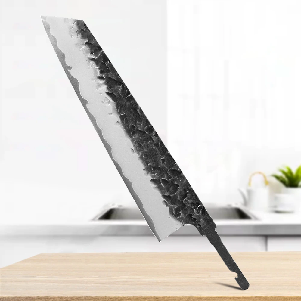 Cucina giapponese in acciaio composito fatto a mano fai-da-te da 8,2 pollici Kiritsuke Coltello da chef Lama vuota Full Tang Bordi ultra affilati Strumenti per la creazione