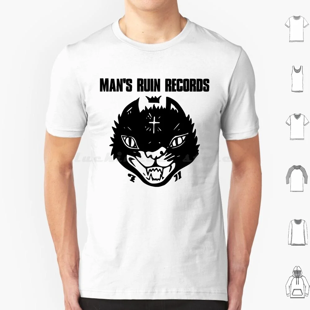 Man's Ruin Records Cat T Shirt 6xl Cotton Cool Tee Mans Ruin Records Desert Stoner Cat Desert Sessions