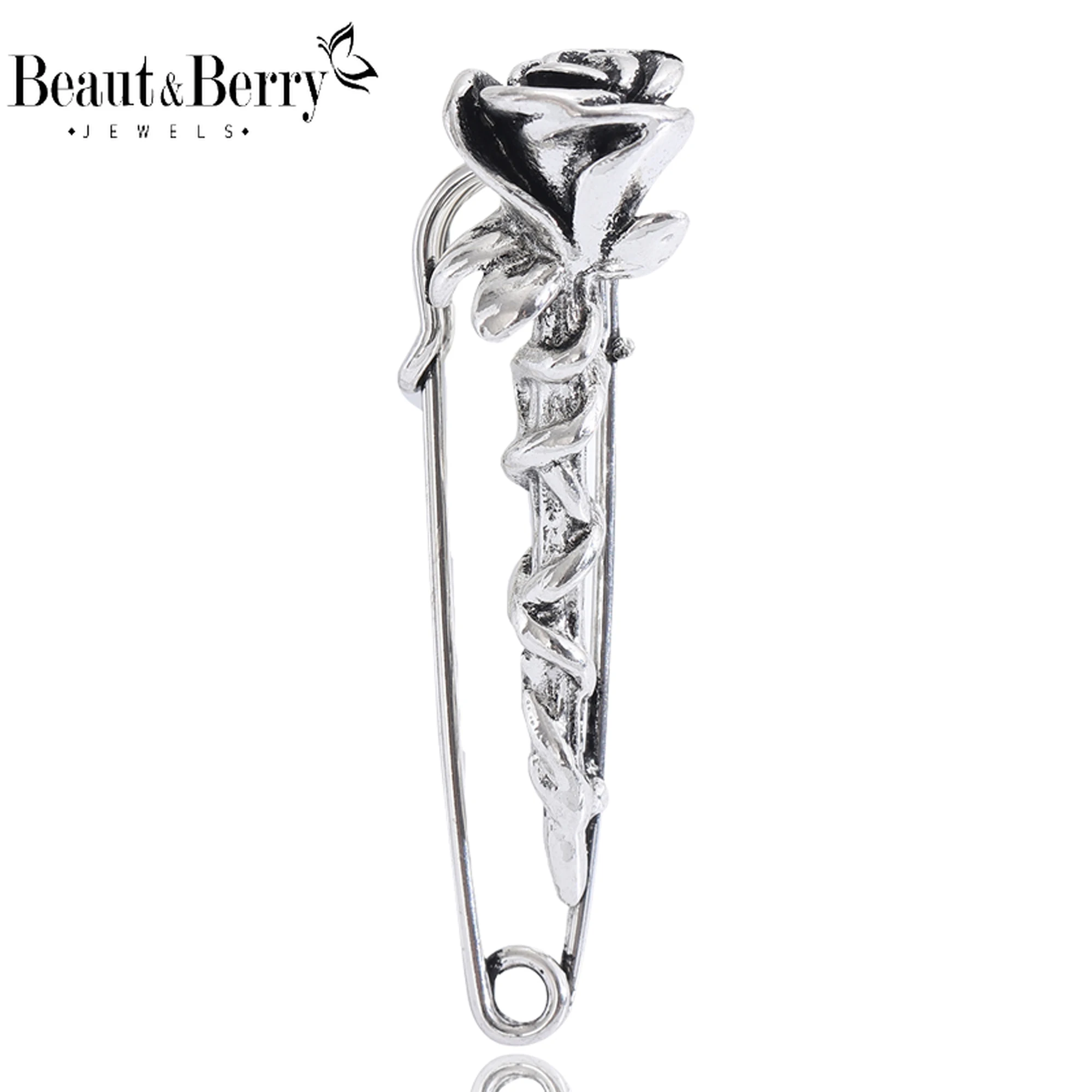 

Beaut&Berry Luxury Flower Brooches for Women Unisex Plant Pins Casual Party Accessories New Fashion Gifts Friends Decoration