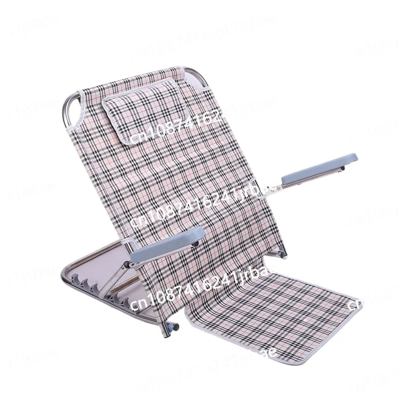 Folding Bed Support Semi-reclining Legless Backrest Chair Bedside Care Products for The Elderly Stainless Steel