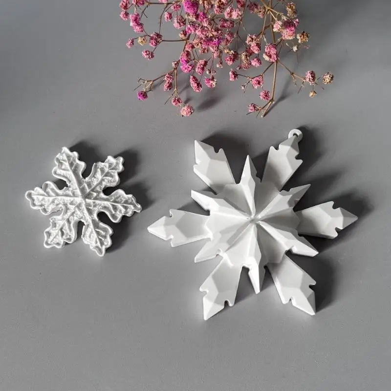  Snowflake Shaped Silicone Baking Molds For Christmas Crafts And Home Decorations Seasonal Ornament Mould