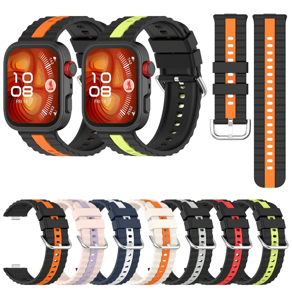 

Силиконовый ремешок для Huawei Watch Fit4 Fit3 Pro Fit 4 3, мягкий, водонепроницаемый, спортивный, модный, сменный браслет для смарт-часов