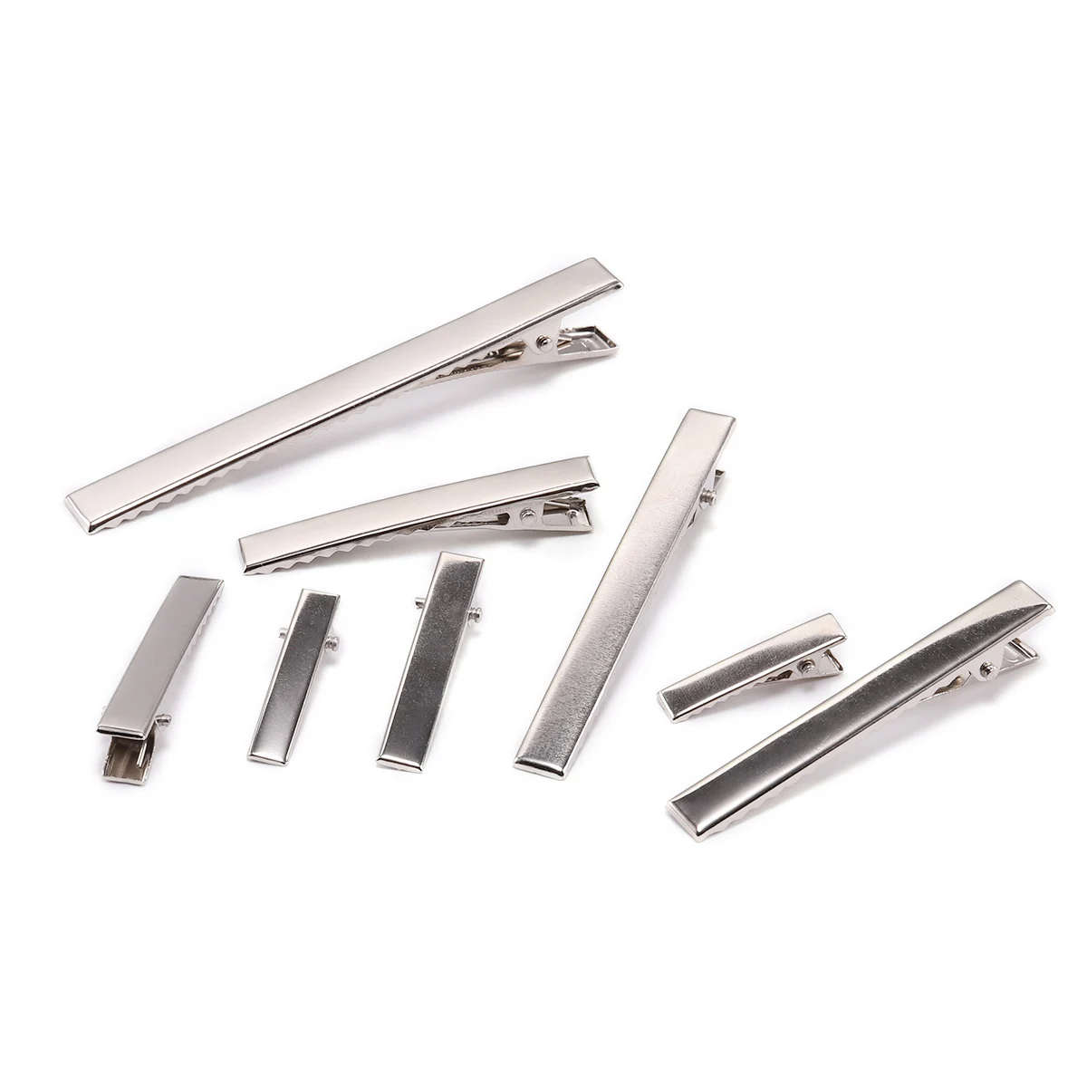 50/20 stücke Metall Haar Alligator Clips 30mm/40mm/45mm/55mm/65mm/75mm/98mm Erkenntnisse Für DIY Schmuck Haar Stil Werkzeuge Zubehör